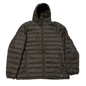ZeroXposur Puffer Jacket Men's 2XL Quilted Long Black Coat with Hood